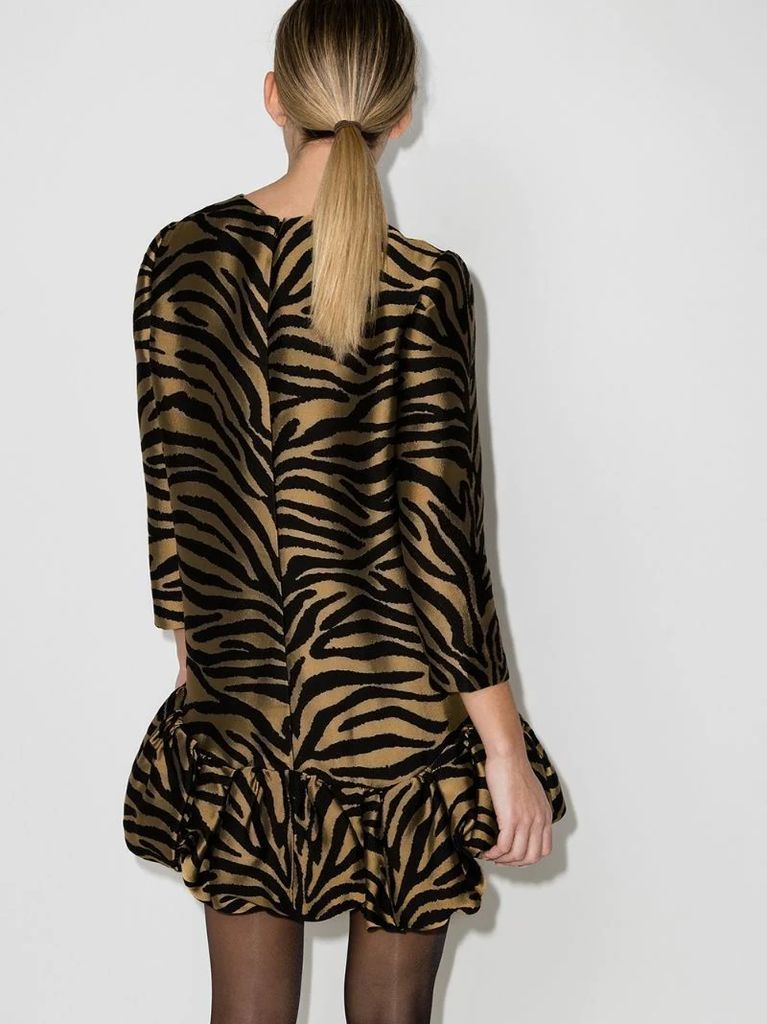 Lorie zebra-print mini dress