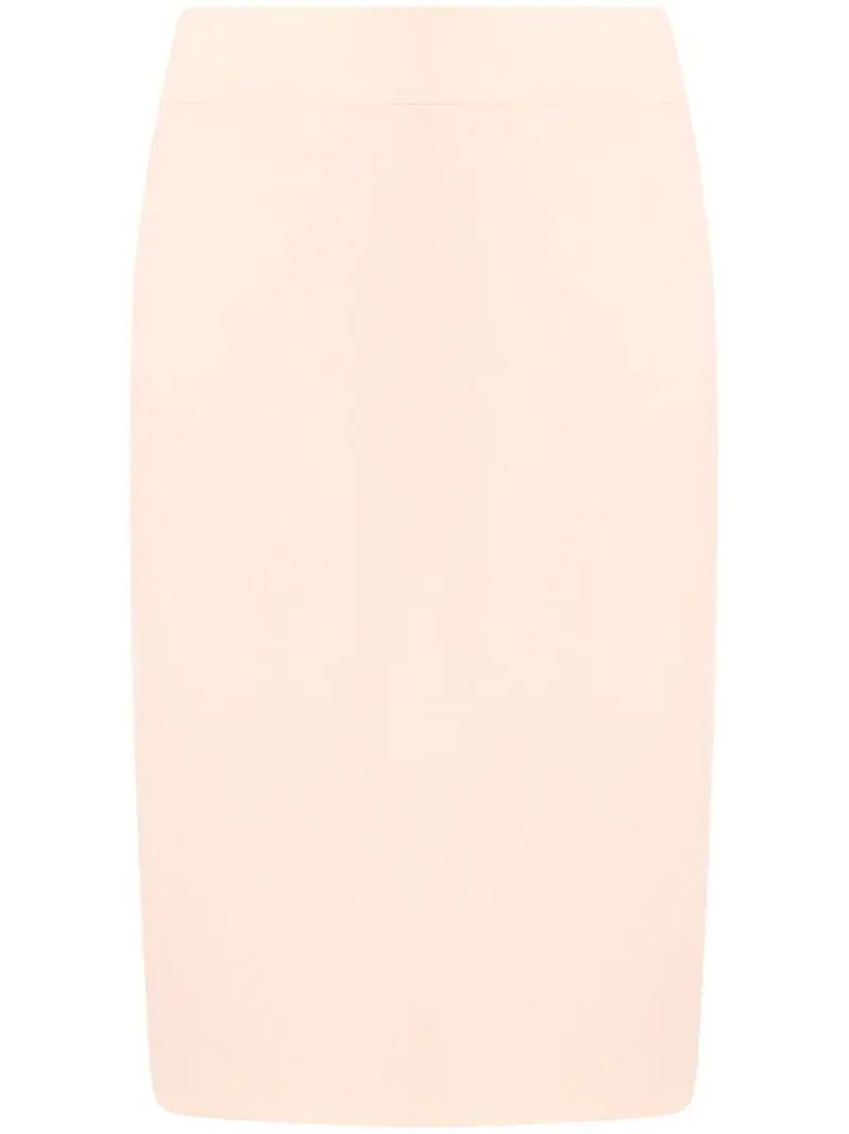 pre-owned straight-fit knee-length skirt