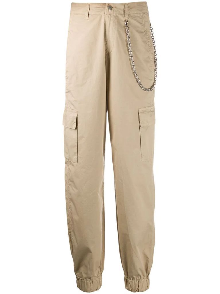 high waisted cargo trousers