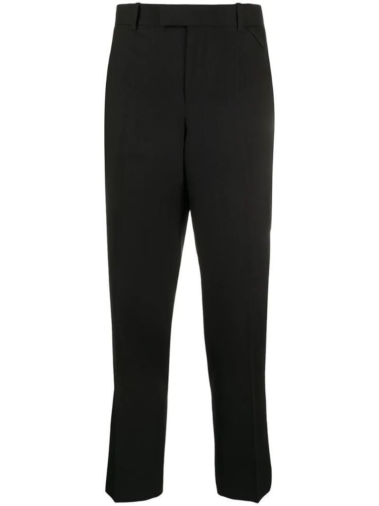 cropped straight-fit trousers
