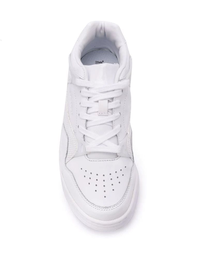 eyelet detail lace-up sneakers