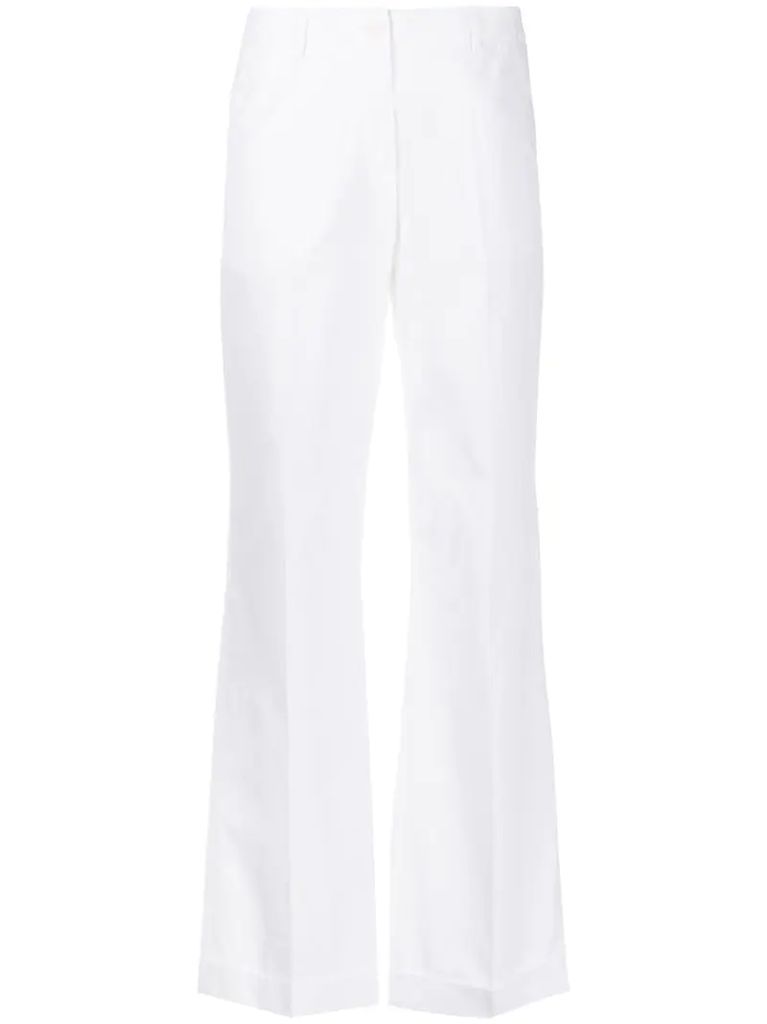 flared turn-up trousers