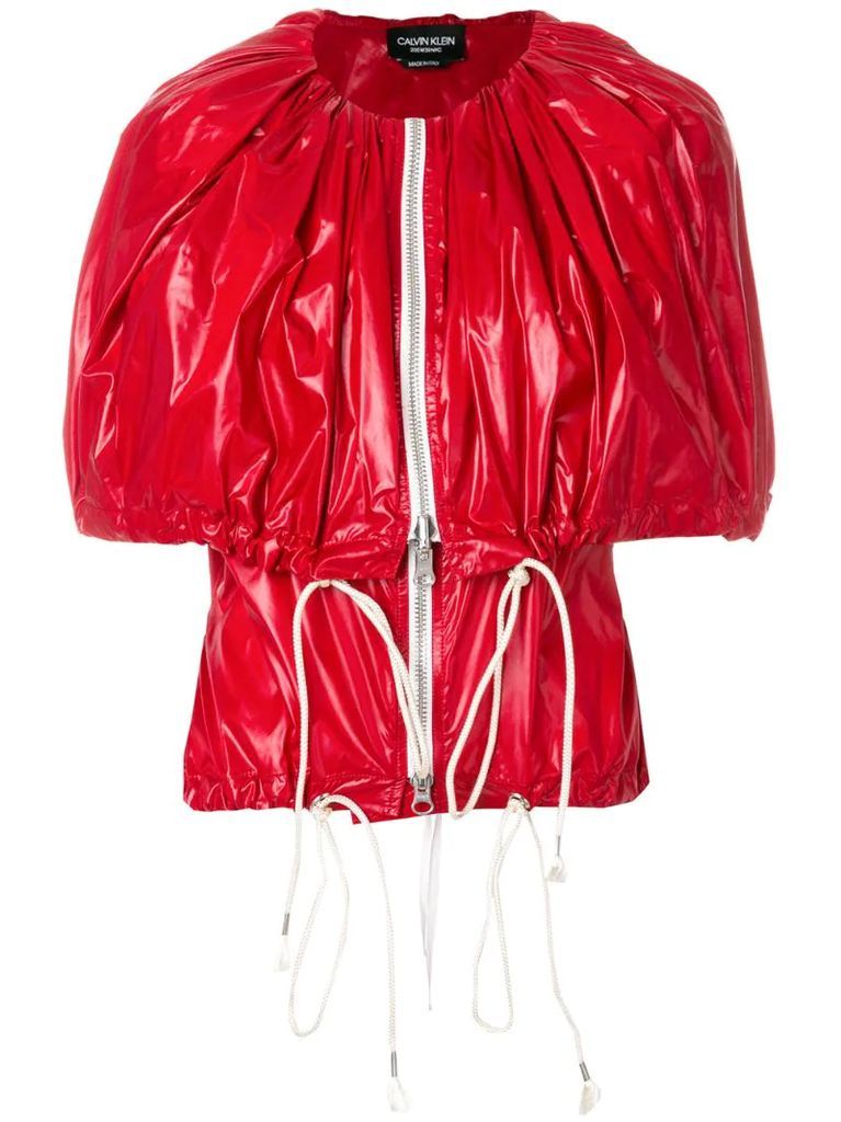 zip-up cape jacket