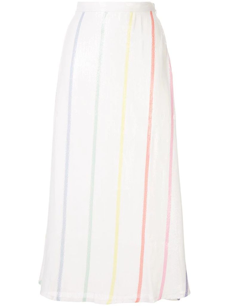 stripe print skirt