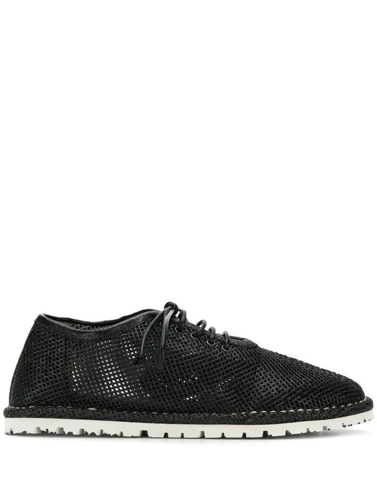 perforated-detail sneakers