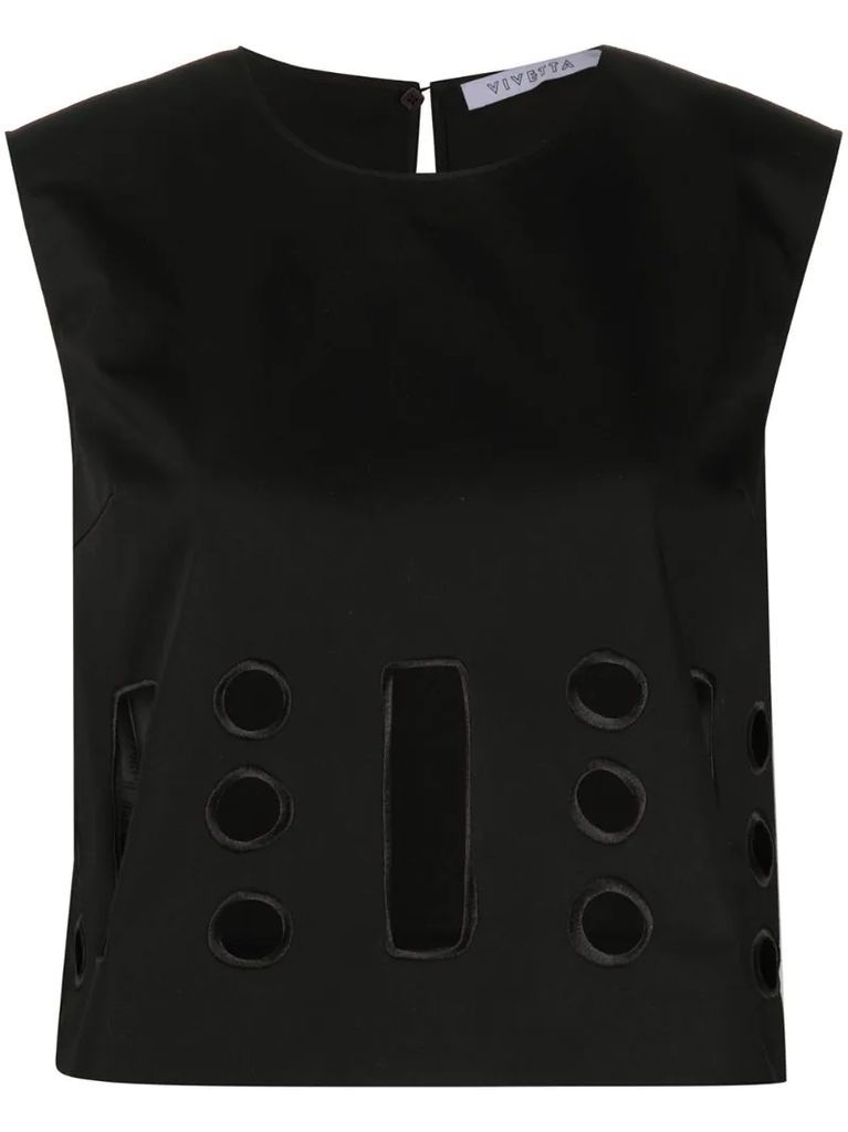 cropped cut-out detail top