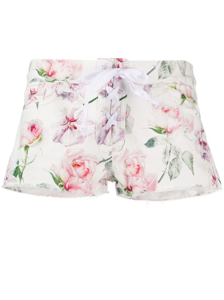 rose print shorts