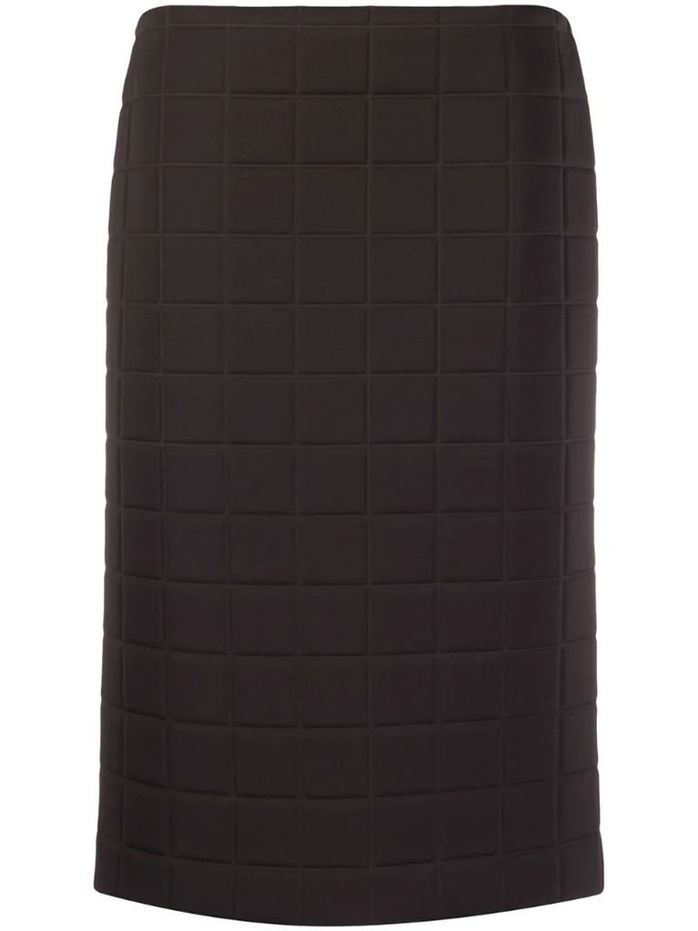 quilted straight skirt