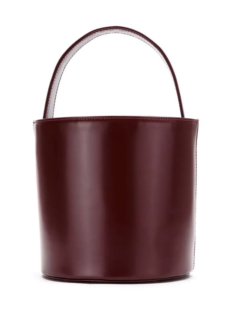 leather bucket bag