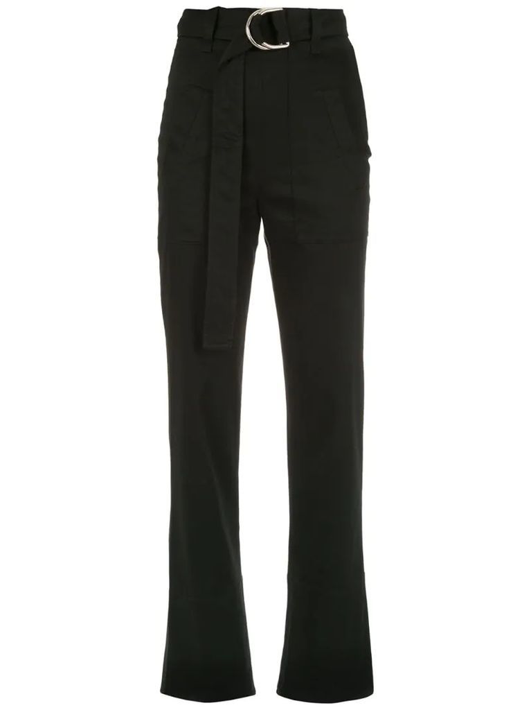 straight fit trousers