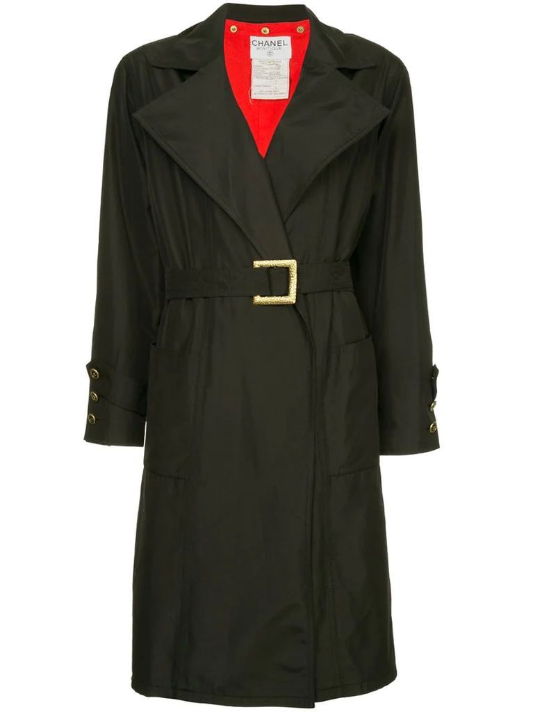 wide lapels midi coat