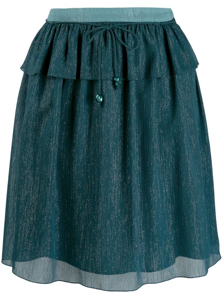 Holiday Capsule metallized skirt