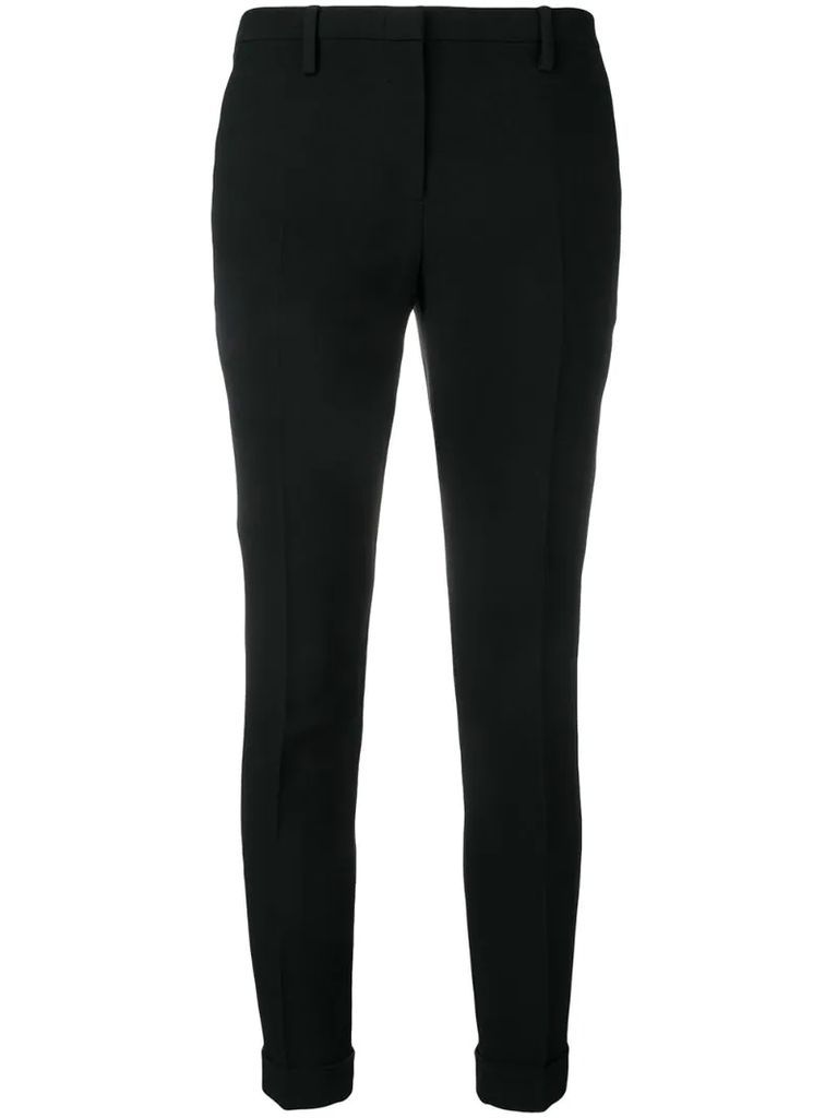cropped skinny fit trousers