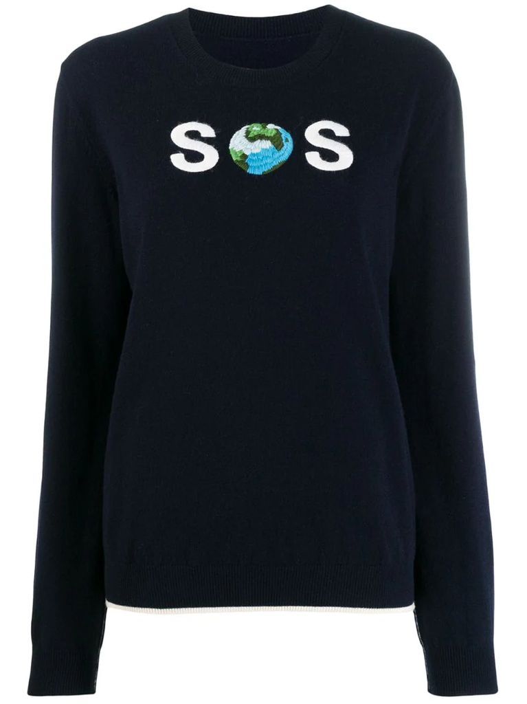WATW SOS embroidered jumper
