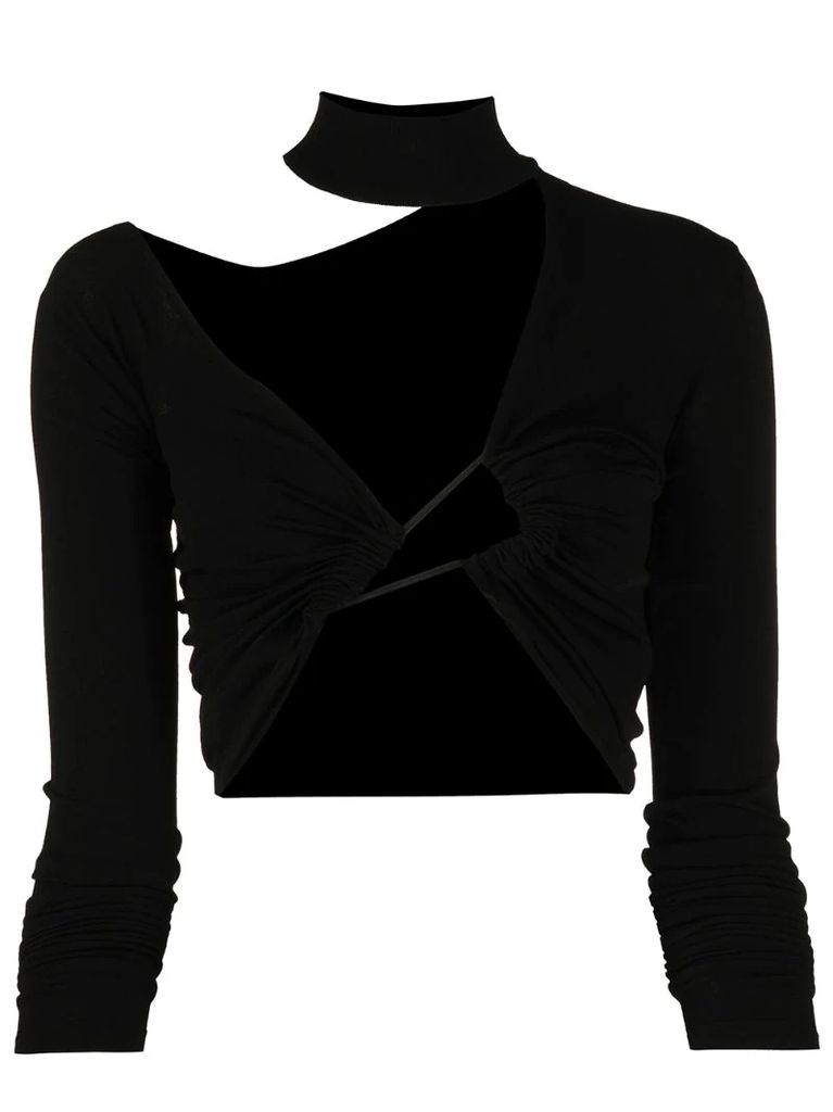 twisted front crop top
