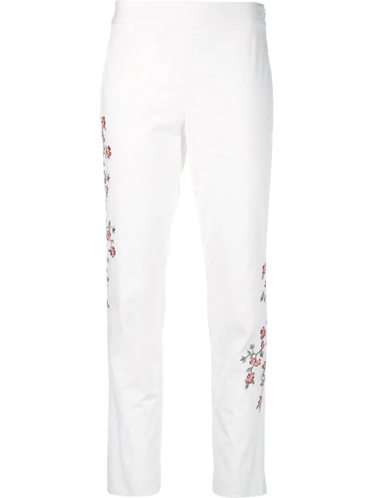 embroidered slim pant