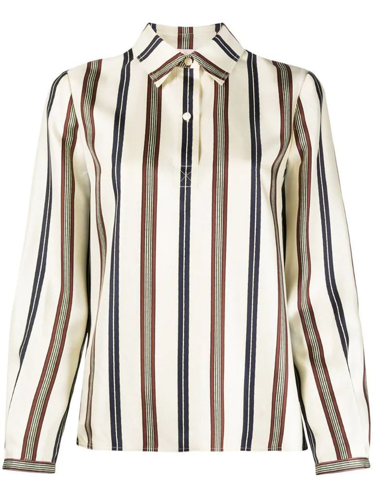 striped silk shirt