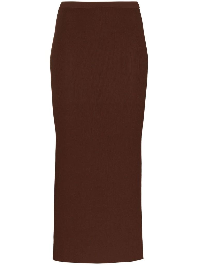 x Browns 50 Espera ribbed-knit midi skirt