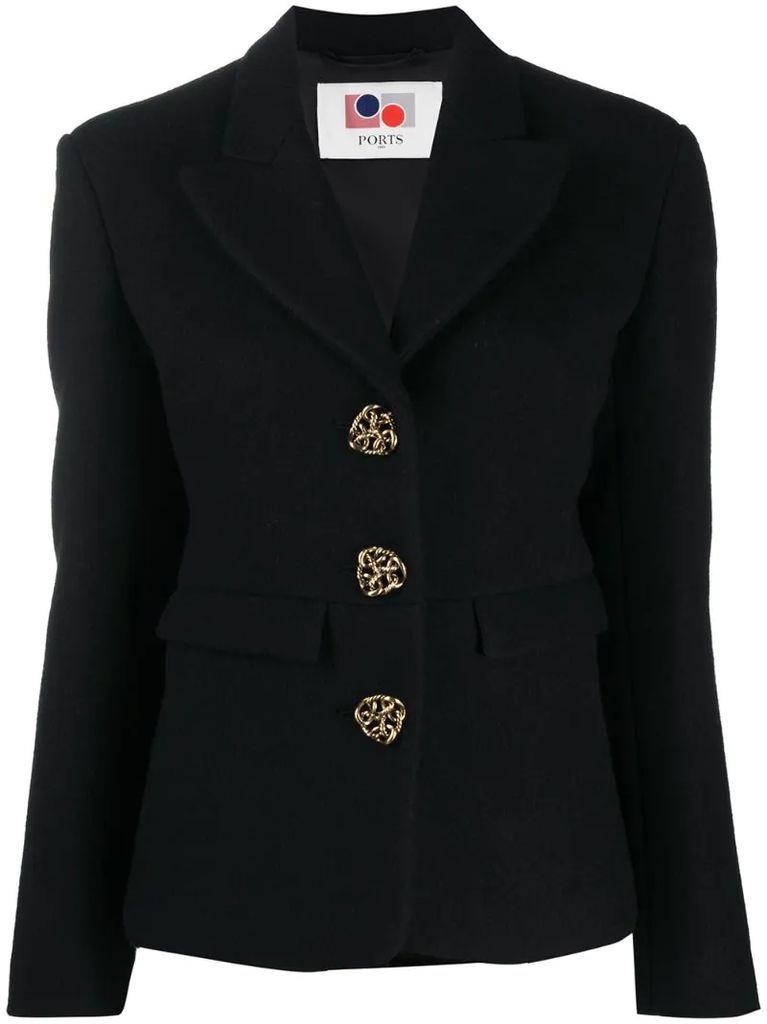 embossed button jacket