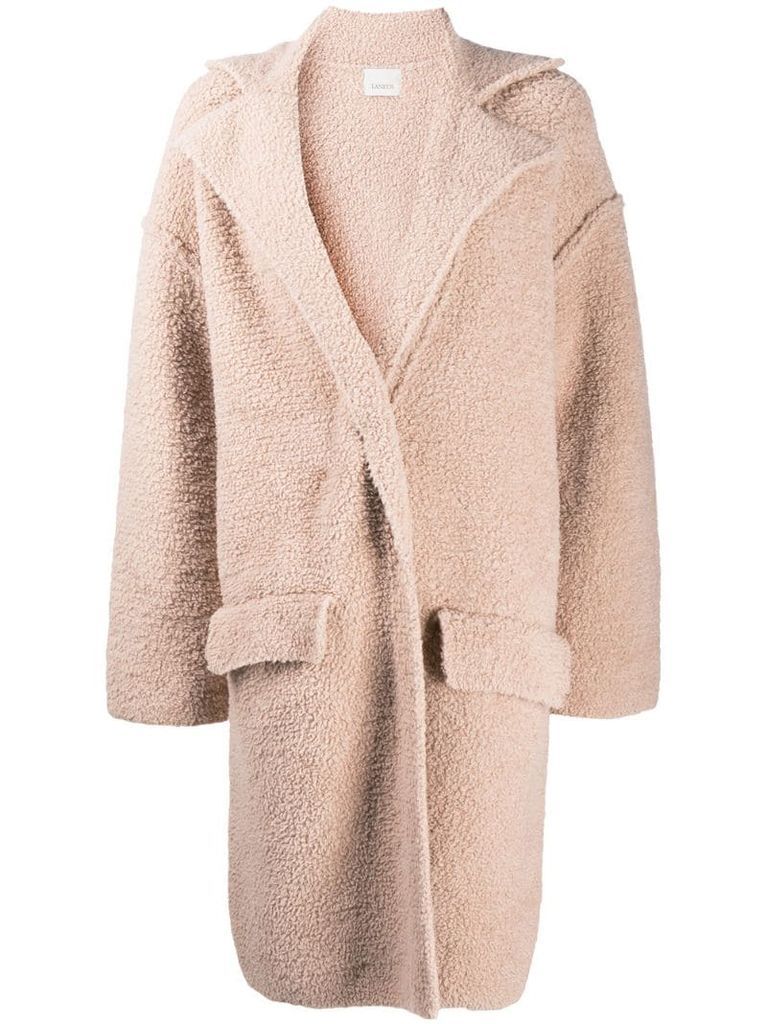 buttoned wool coat