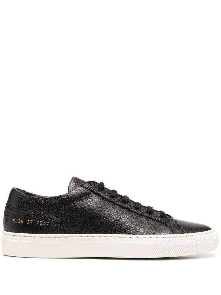 pebbled-finish low-top sneakers