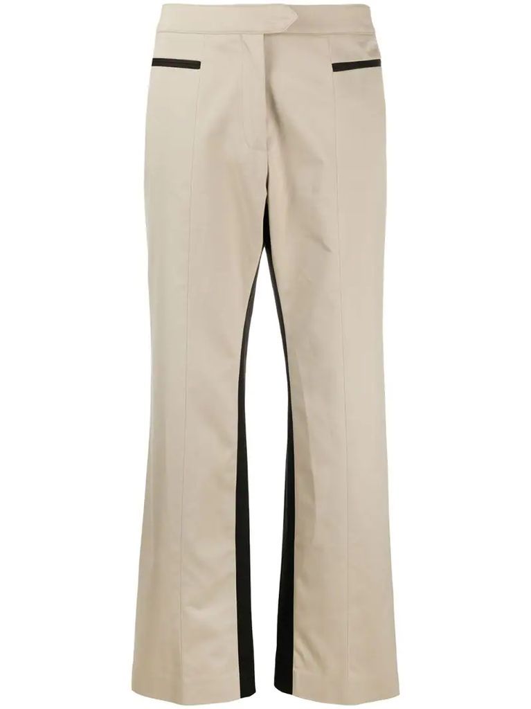 straight-leg panelled trousers