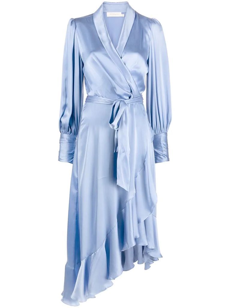 Silk Wrap Midi dress