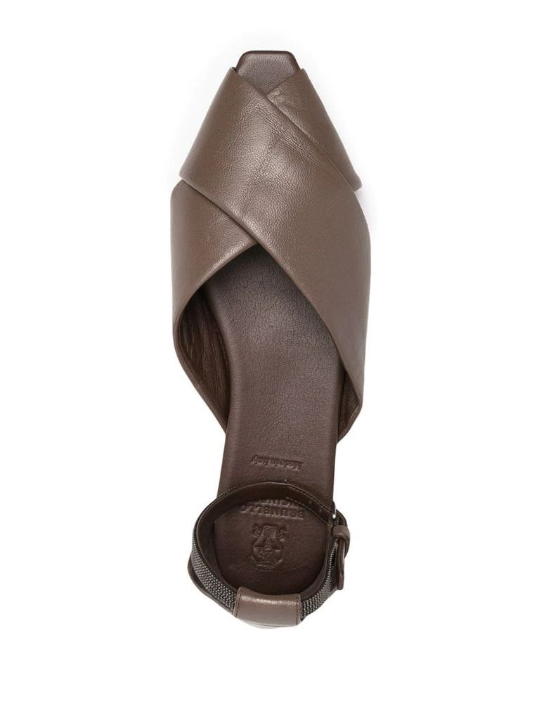 monili embellished leather sandals