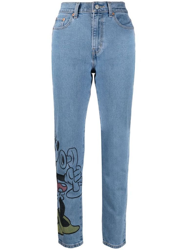 x Disney graphic print boyfriend jeans