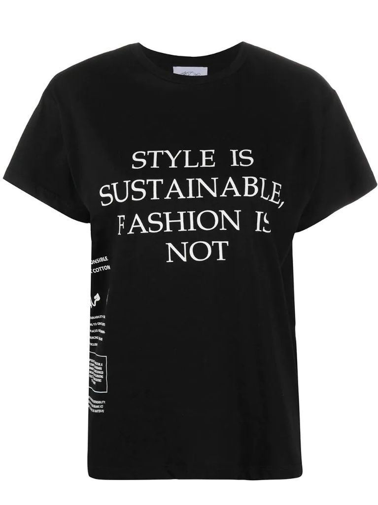 slogan cotton T-shirt