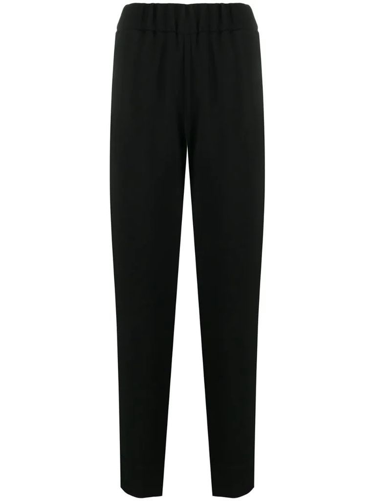 pull-on tapered trousers