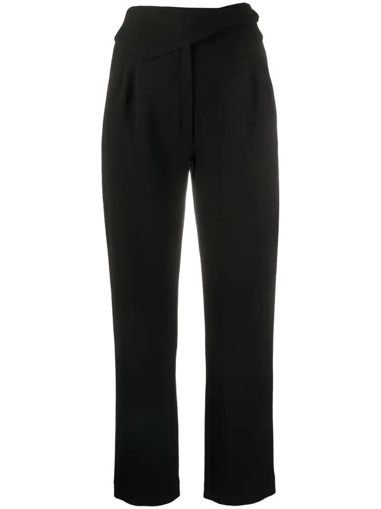 wrap front trousers