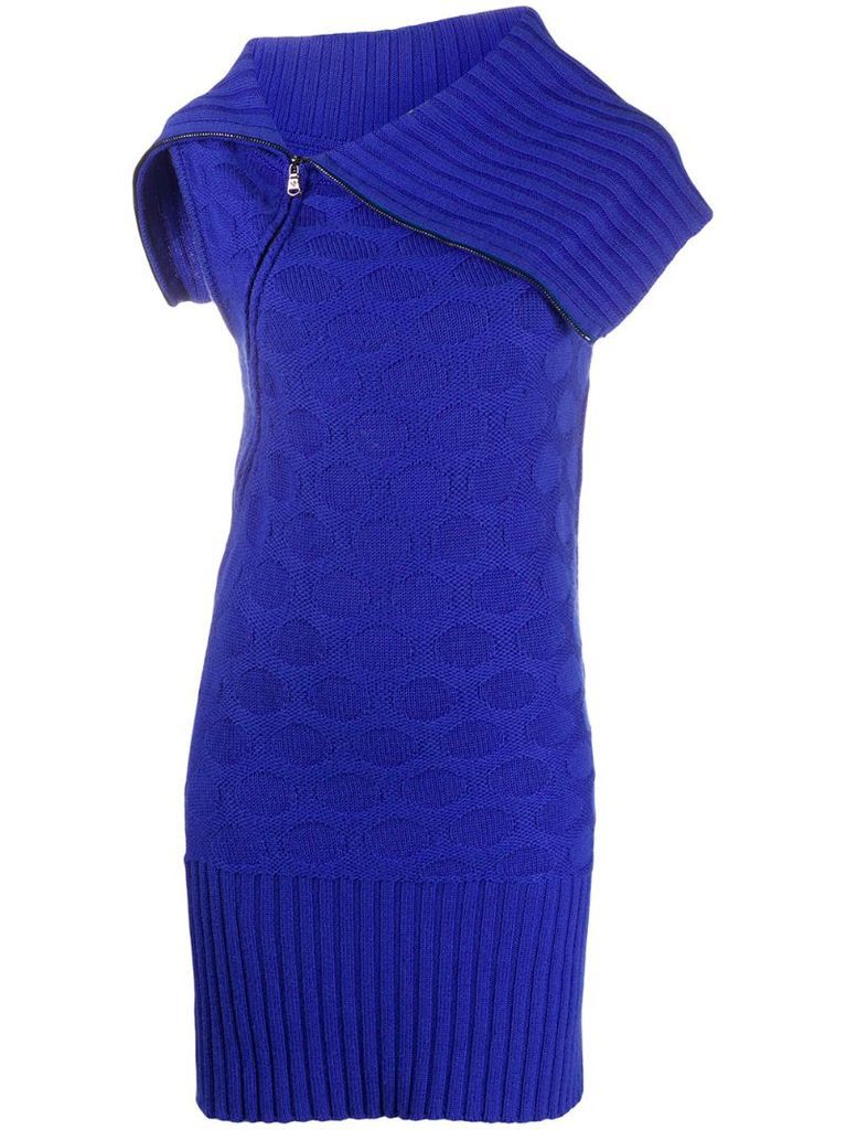 2000s patterned knitted dress
