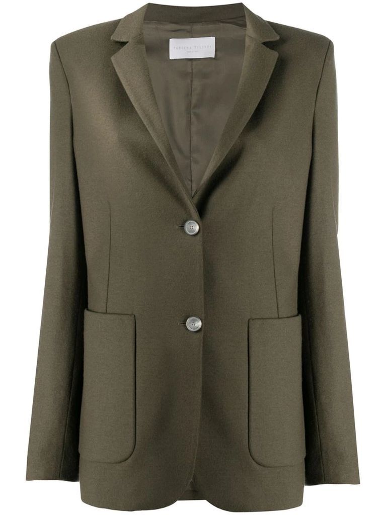 fitted single-breasted blazer