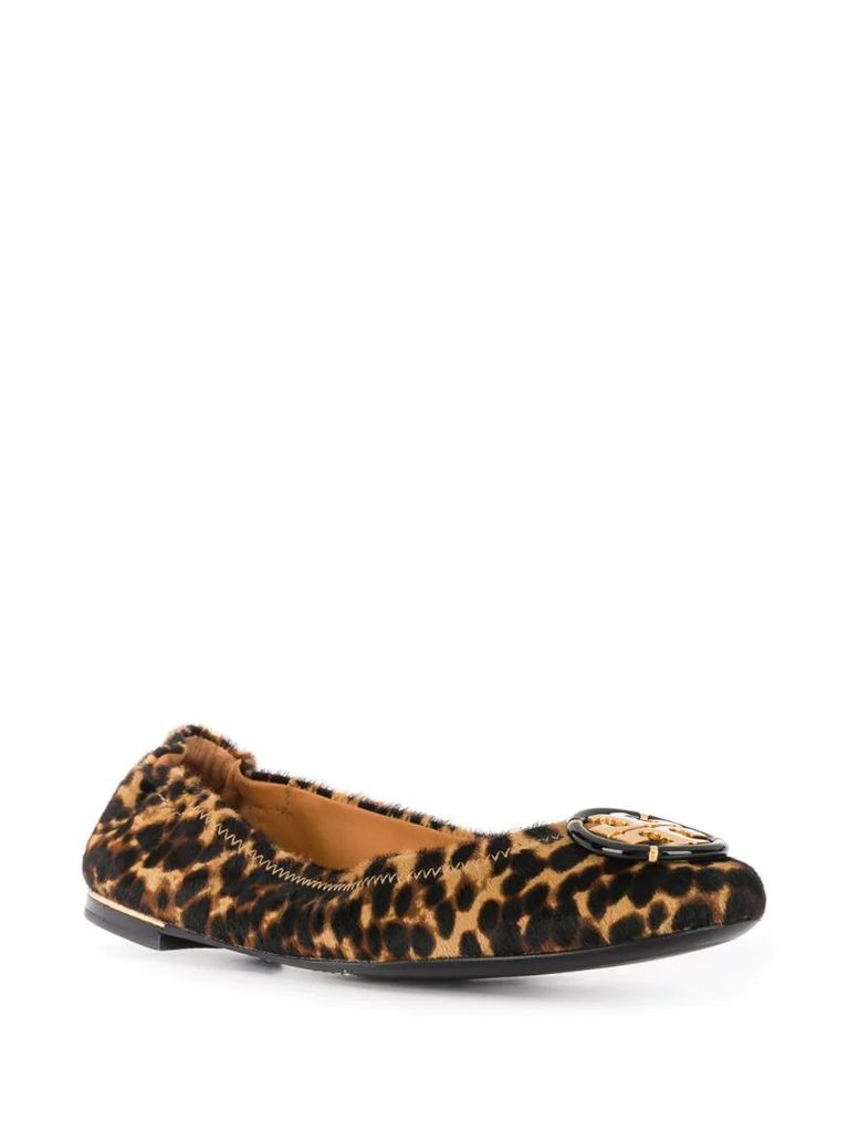 leopard print ballerina shoes