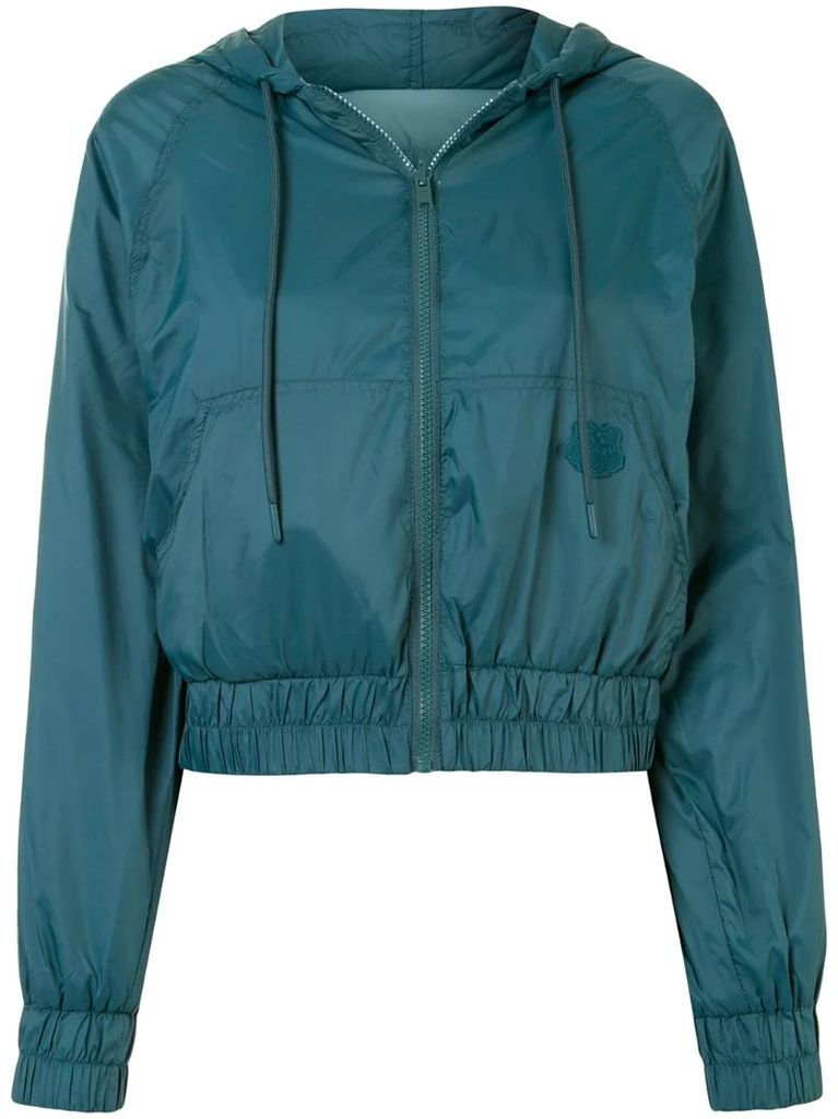 zip-up reversible padded jacket