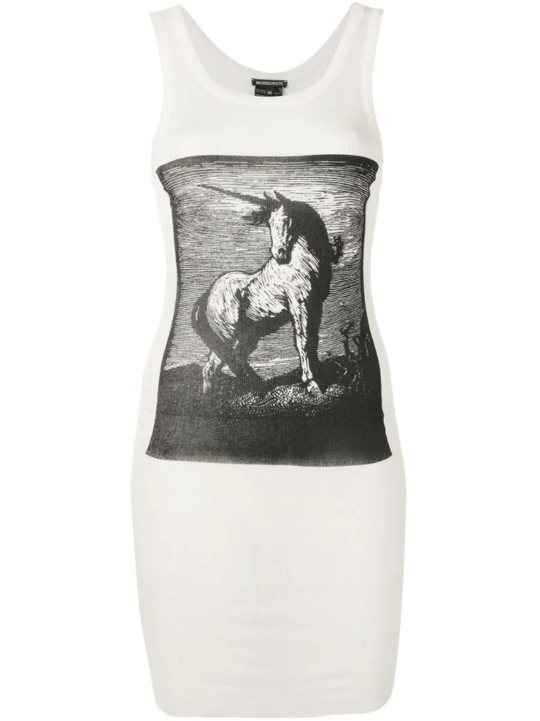Aura unicorn-print vest