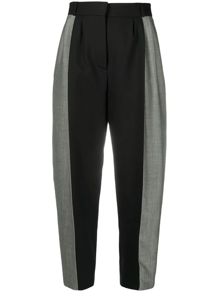 contrast-panel cropped trousers