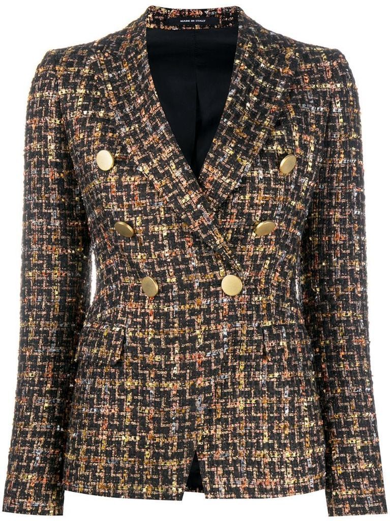 tweed double-breasted blazer