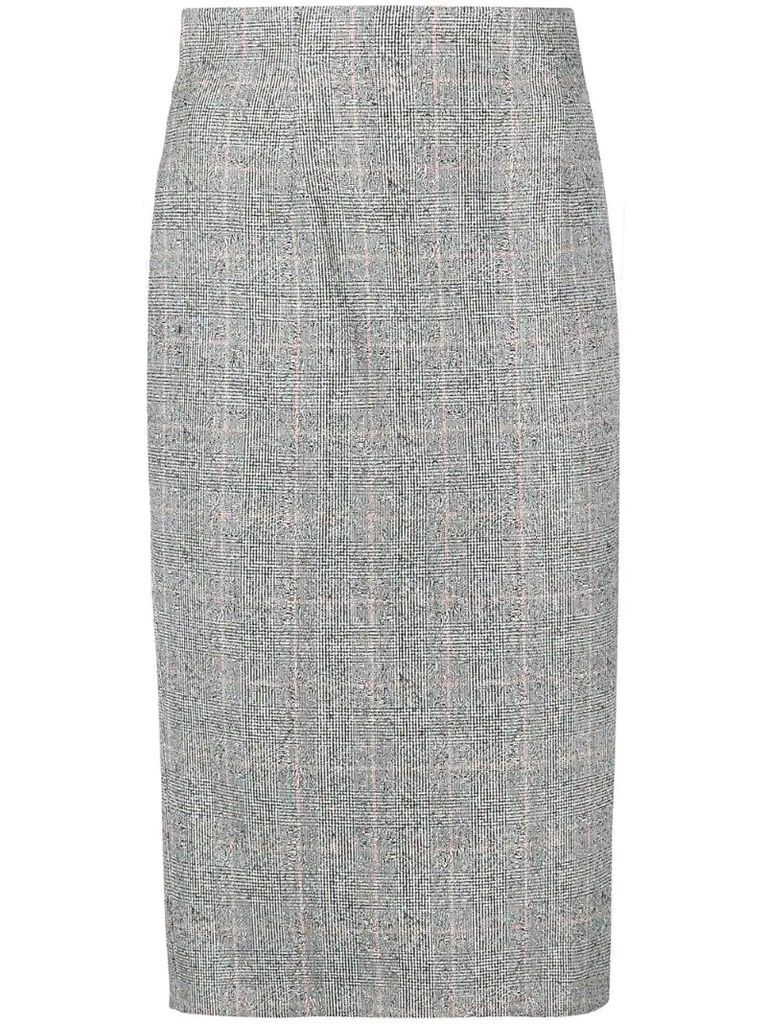 high-waist pencil skirt
