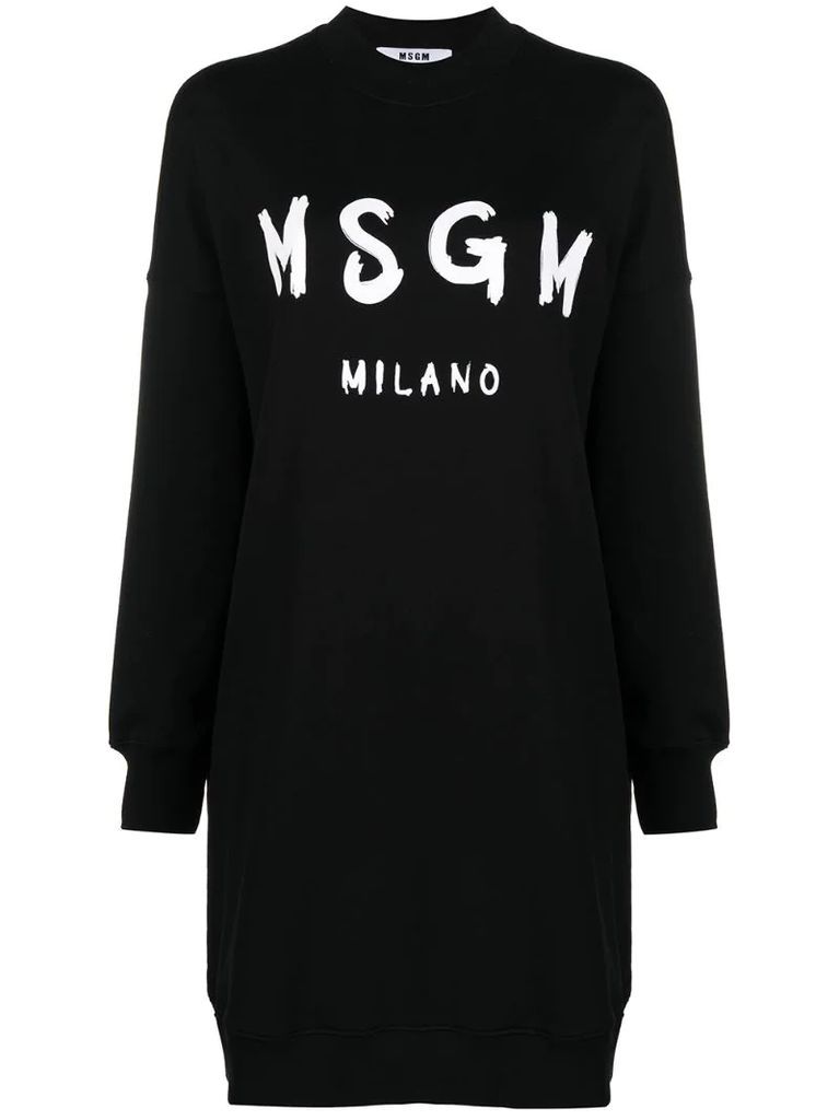 logo-print sweatshirt dress