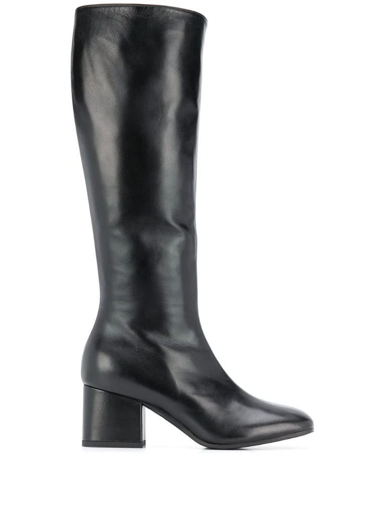 knee-length block-heel 75mm boots
