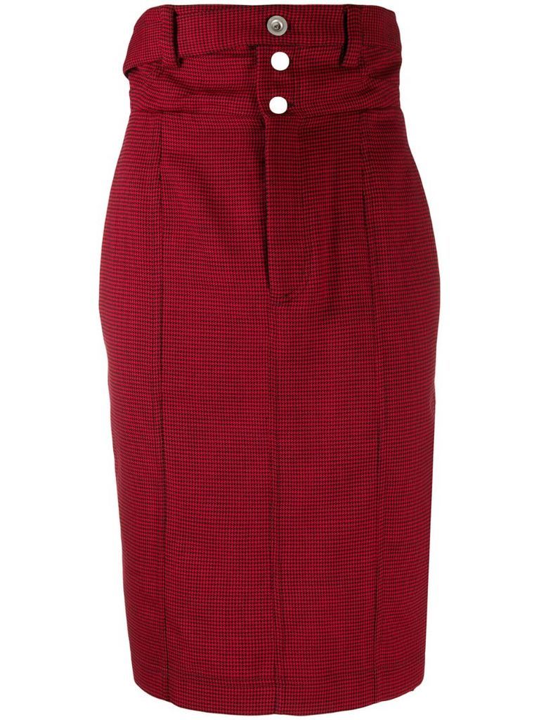 high-waisted pencil skirt