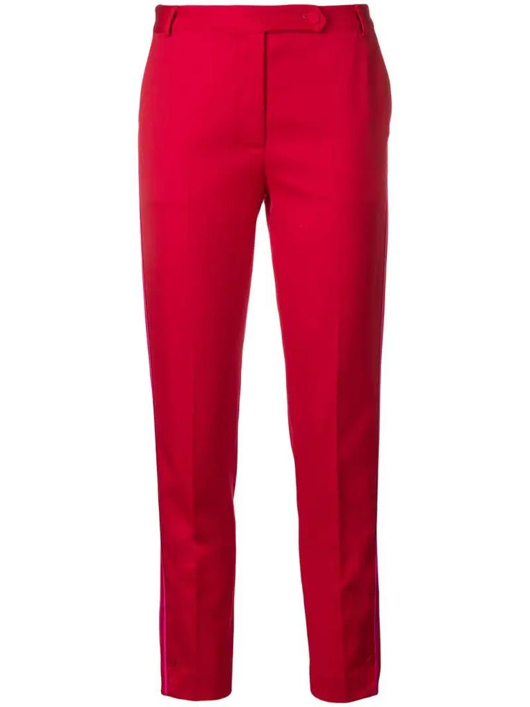 cropped tailored suit trousers