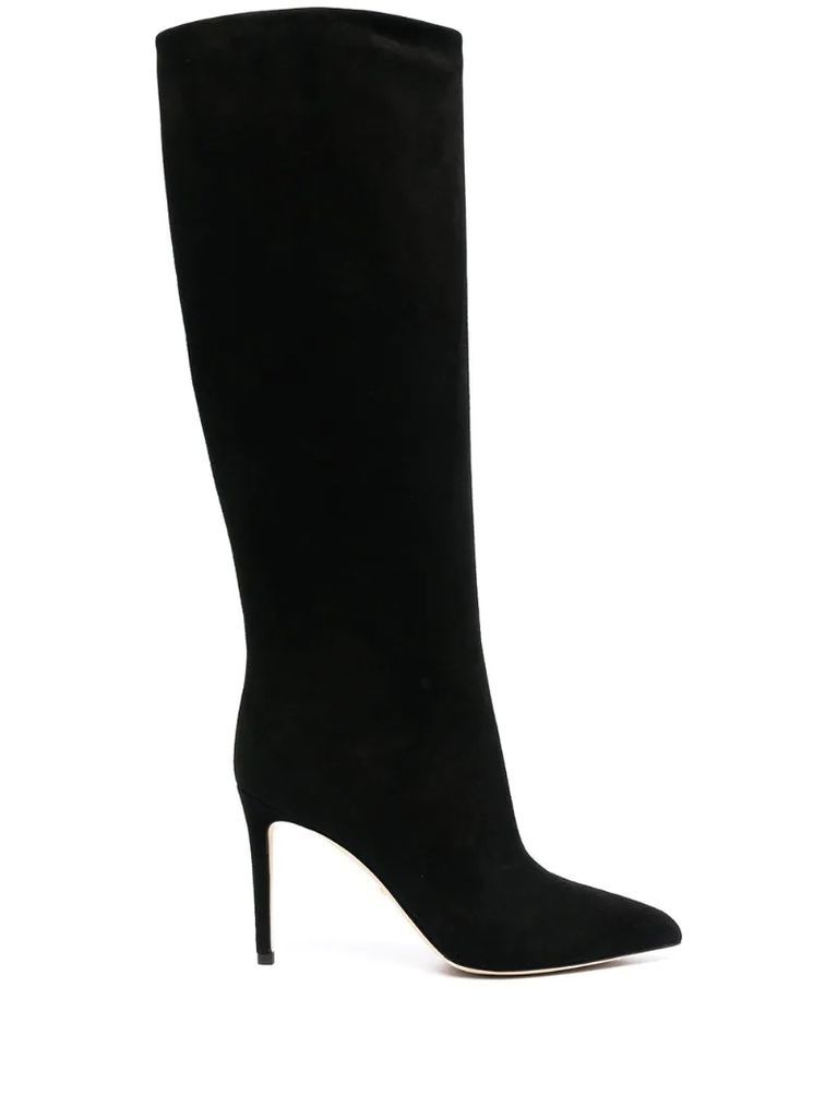 pointed-toe high-heel boots