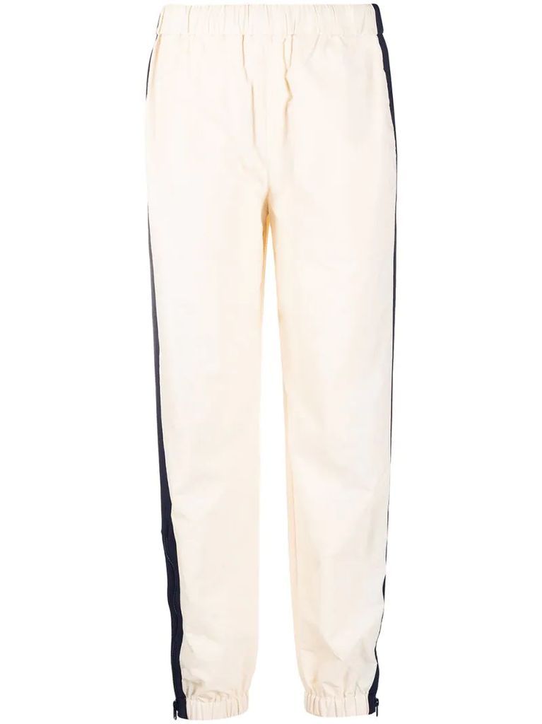 contrasting panel track trousers