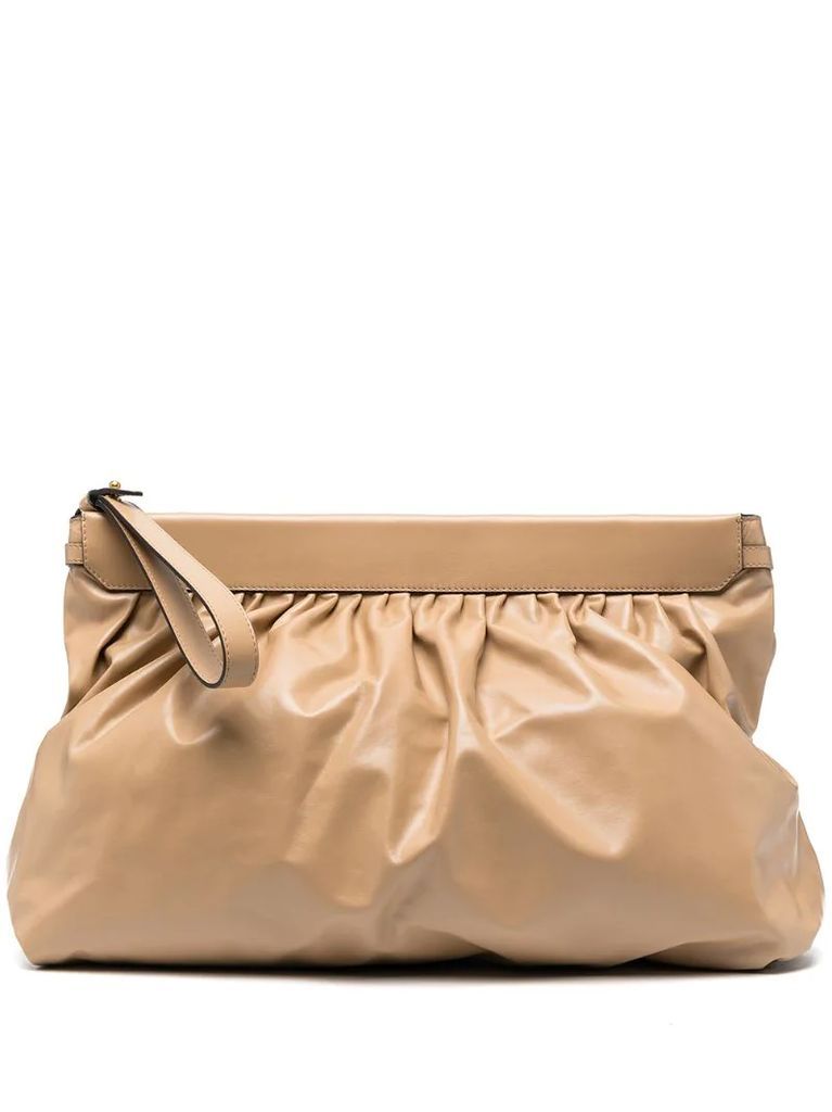 Luz leather clutch bag