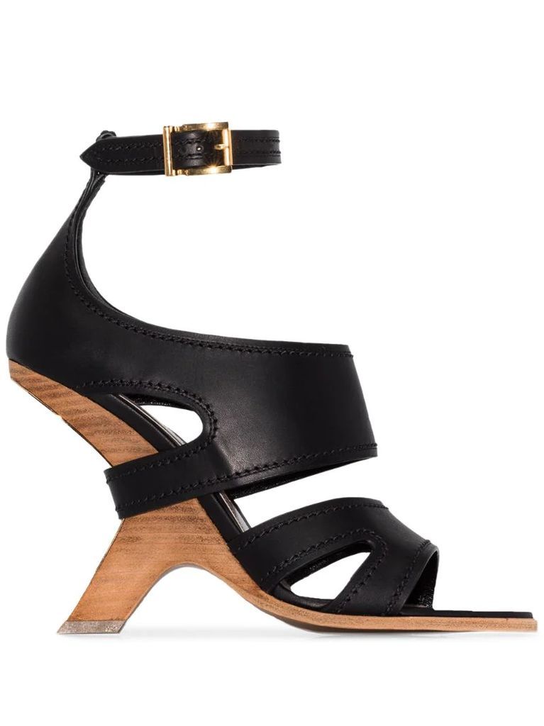 No.13 105 wedge leather sandals