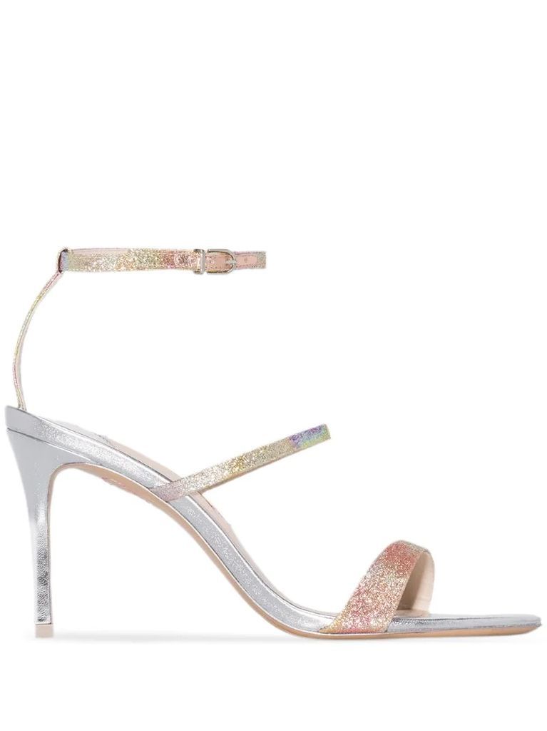 Rosalind 85mm glitter-effect sandals