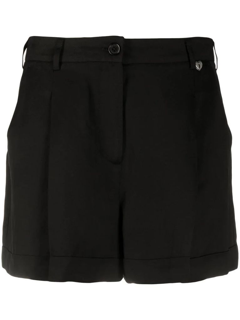 pleated tailored shorts
